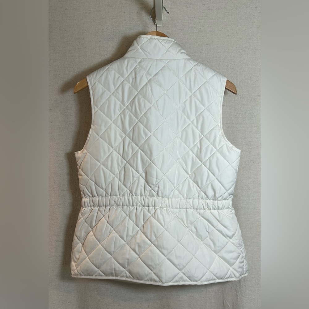 St. John's Bay White Quilted Sleeveless Vest - Picture 2 of 8